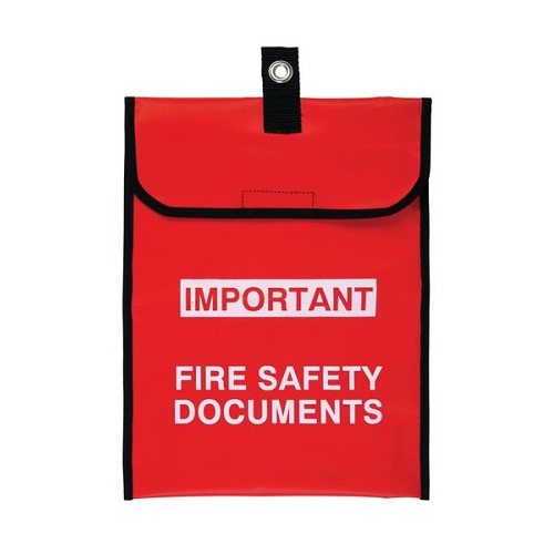 Fire Safety A4 Document Holder Red Peter Hogarth